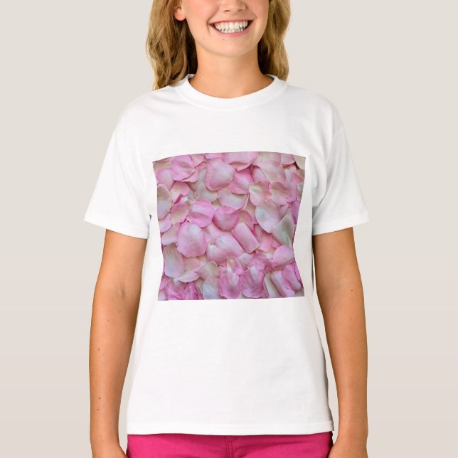 Camiseta Pétalas Rosa Rosa Rosa Rosa Rosa Rosa Rosa Rosa Ro (Frente)