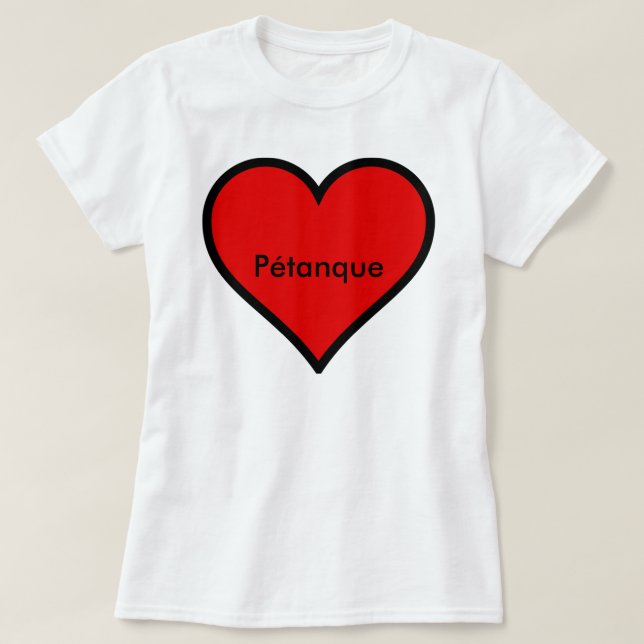 Camiseta Petanque T-Shirt "Heart" (Frente do Design)