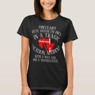 CAMISETA PETE HEGSETH MORRE COM BOLA NA BOCA E UM TRANSVEST