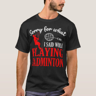 Camiseta Peteca de Badminton Raquete Jogador de Badminton