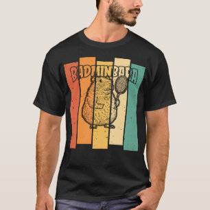 Camiseta Peteca de Capivara Retro - Badminton Vintage Ruim