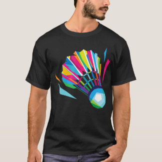 Camiseta Peteca Raquete de Badminton Esporte Badminton Pop