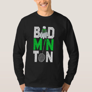 Camiseta Peteca Raquete de Badminton Jogador de Badminton