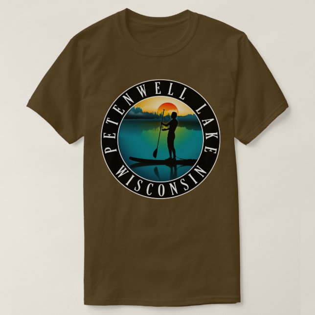 Camiseta Petenwell Lake Wisconsin Paddleinternamento (Frente do Design)
