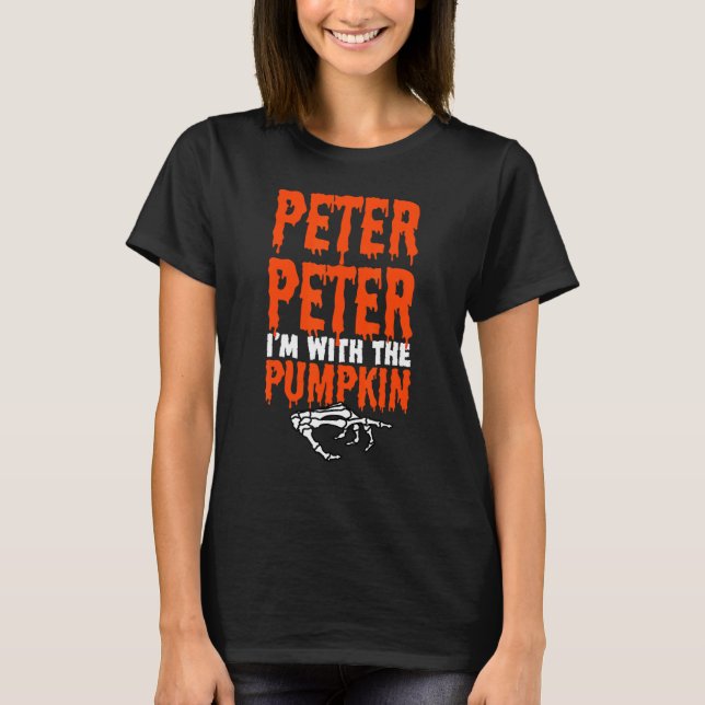 Camiseta Peter, estou com o Coupl de Figurino de Halloween  (Frente)