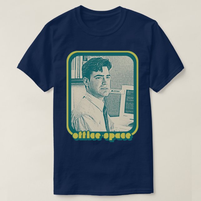 Camiseta Peter Gibbons Office Space Aestética 90s Desig. Ve (Frente do Design)