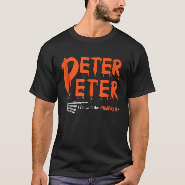 Camiseta Peter Im Com Homens Casais De Figuras De Pumpkin H (Frente)