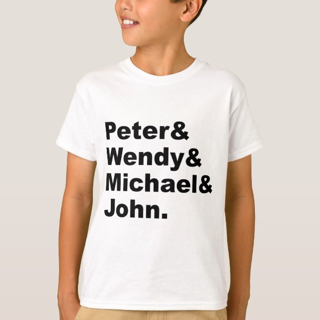 Camiseta Peter Pan do J.M. Barrie | Peter Wendy Michael Joh (Frente)