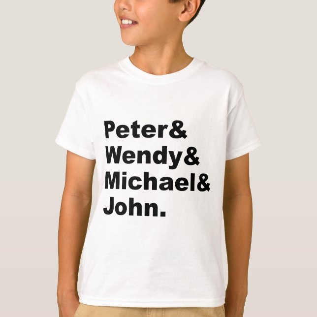 Camiseta Peter Pan do J.M. Barrie | Peter Wendy Michael Joh (Frente)