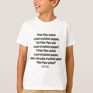 Camiseta Peter Piper Peck Pickled Peppers (Twister da Líng