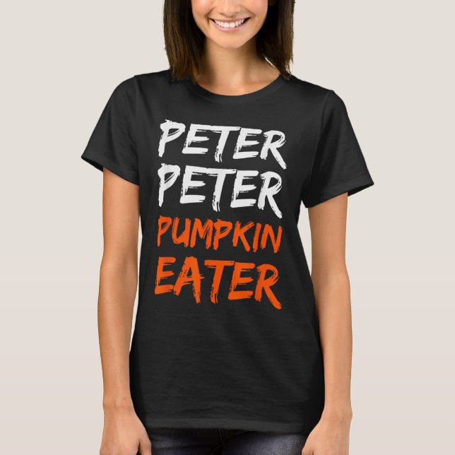 Camiseta Peter Pumpkin Costume Comer Halloween (Frente)