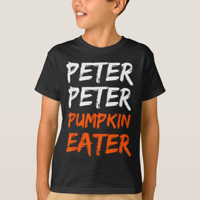 Camiseta Peter Pumpkin Costume Comer Halloween (Frente)