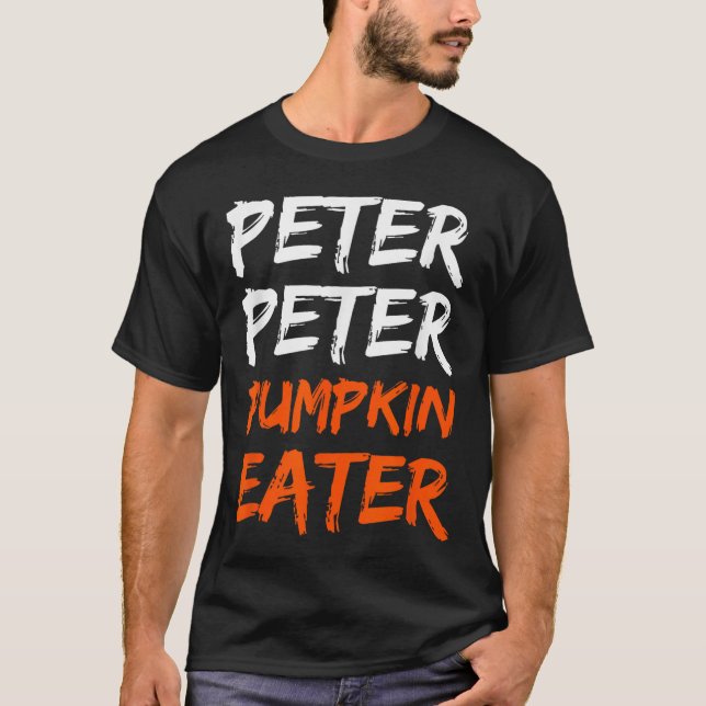 Camiseta Peter Pumpkin Costume Comer Halloween (Frente)