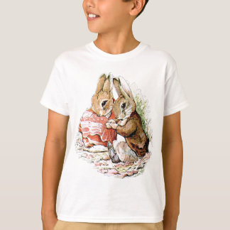 Camiseta Peter Rabbit e Benjamin Bunny planejam sua incursã