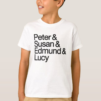 Camiseta Peter & Susan & Edmund & Lucy T-Shirt para Criança