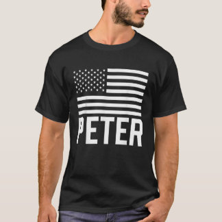 Camiseta Peter Usa Nome Forename Personalizado Aniversário