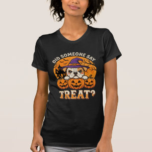 Camiseta Petisco de Halloween para Cachorro Design de Abóbo