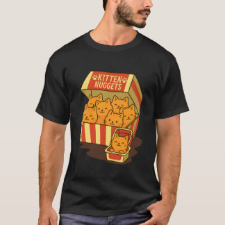 Camiseta Petiscos de Gatinho Comida Divertida para Gatos