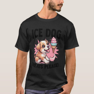 Camiseta Petiscos Icedog Por Favor Rolo De Gelo Para Cães D