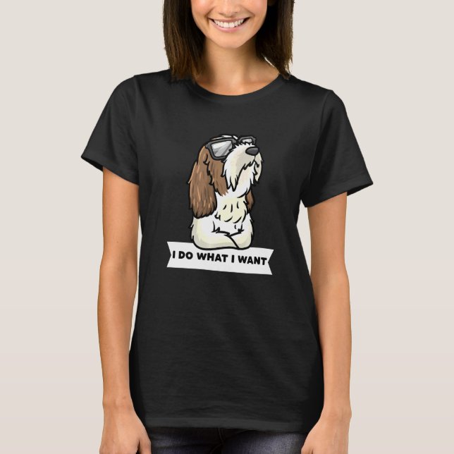 Camiseta Petit Basset Griffon Vendéen Dog Stubborn Com Sol (Frente)