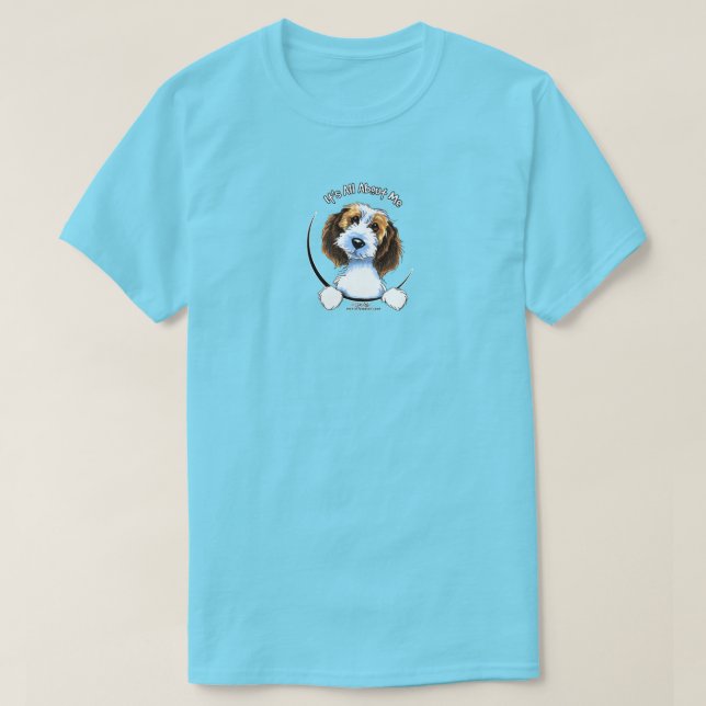 Camiseta Petit Basset Griffon Vendeen É Tudo Sobre Mim (Frente do Design)