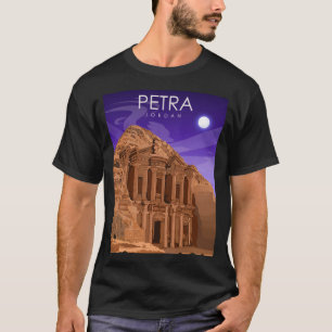 Camiseta Petra Jordan Vintage - Poster de viagens mínimo à