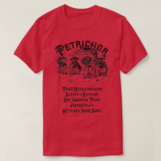 Camiseta Petrichor O Cheiro da Chuva (Frente do Design)