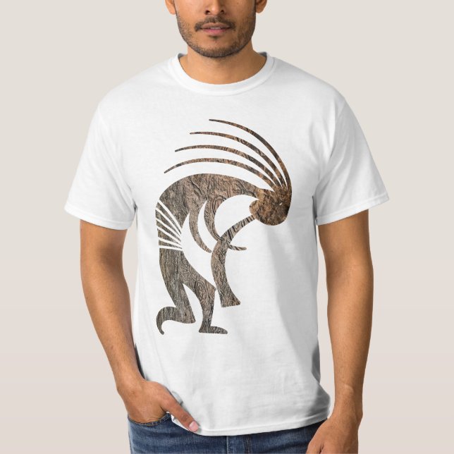 Camiseta Petroglicph Native American Kokopelli T Shirt (Frente)
