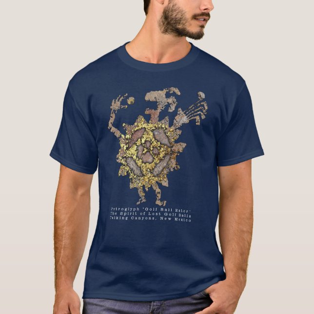 Camiseta Petróglifo Comedor de Bolas de Golfe (Frente)