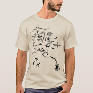 Camiseta Petróglifos em Atlatl Rock no Vale do Parque Estad