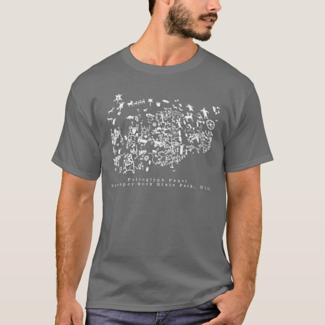Camiseta Petrogliph Panel Newspaper Rock State Park, Utah (Frente)
