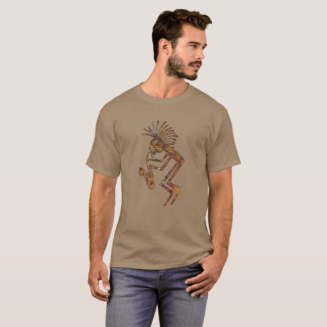 Camiseta Petroglyph do jogador de saxofone (Frente Completa)