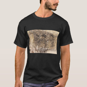 Camiseta Petroglyph do jogador do saxofone e de flauta da