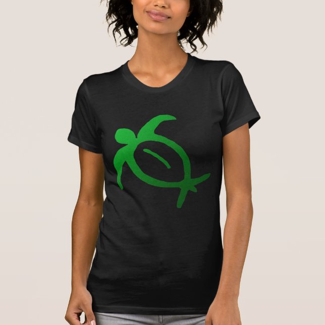 Camiseta Petroglyph havaiano de Honu - t-shirt (Frente)