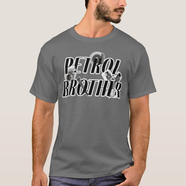Camiseta Petrol brother engine style and car part design bo (Frente)