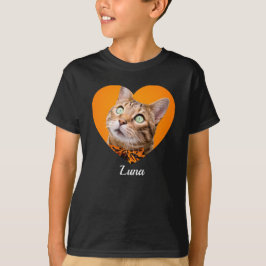 Camiseta Pet's Cute Modern Typography Name and heart Photo