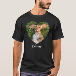 Camiseta Pet's Cute Modern Typography Name and heart Photo
