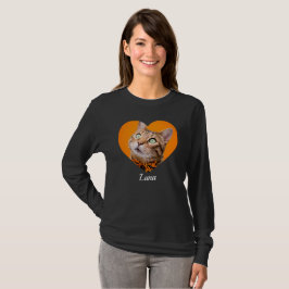 Camiseta Pet's Cute Modern Typography Name and heart Photo