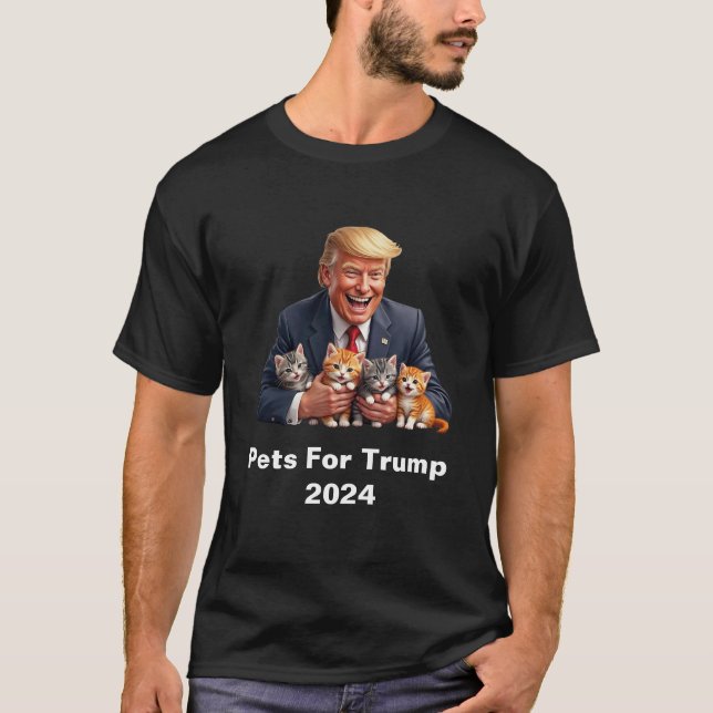 Camiseta Pets Para Trump 2024 (Frente)