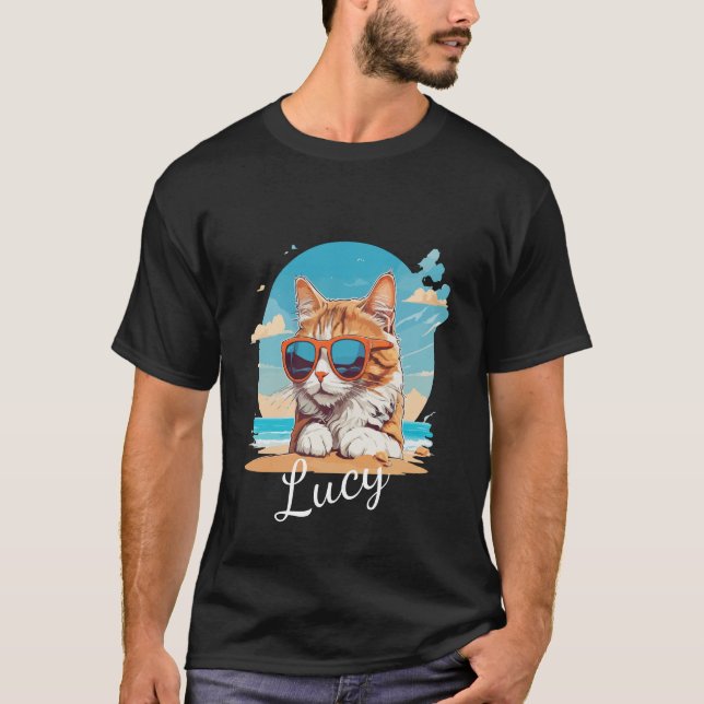 Camiseta Pet's Simple Modern Cool Typography Name and Photo (Frente)