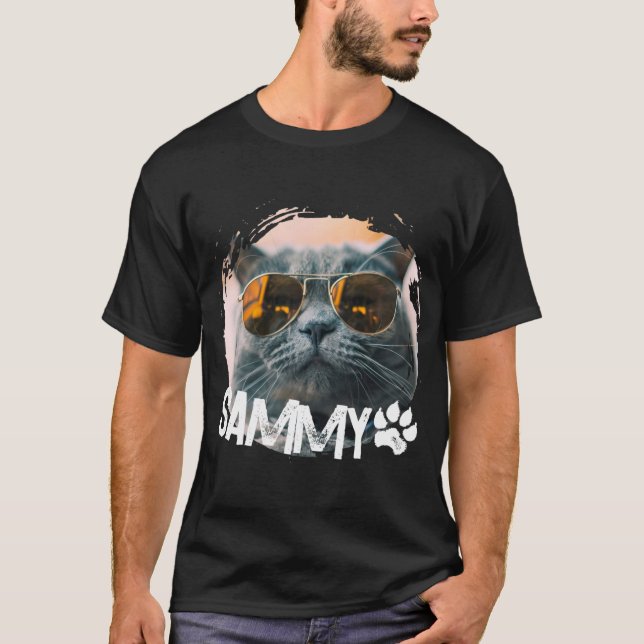 Camiseta Pets Simple Modern Nge Cool Name And Photo  (Frente)