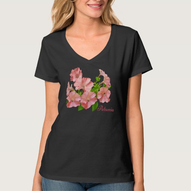 Camiseta Petunia Flor Botânica (Frente)