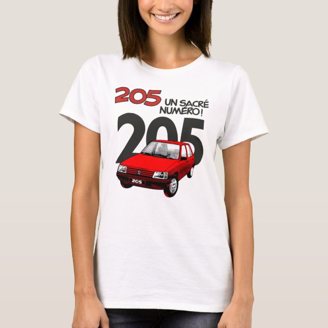 CAMISETA PEUGEOT 205 RED342 (Frente)