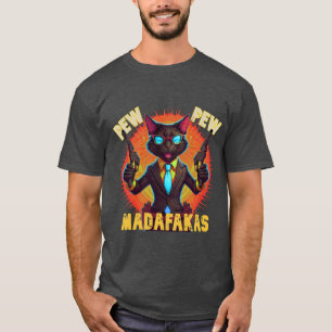 Camiseta Pew Pew Madafakas Black Cat