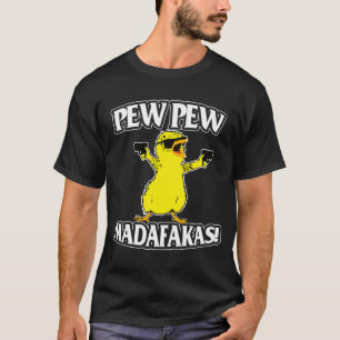 Camiseta Pew Pew Madafakas Duck Animal Gun Lover