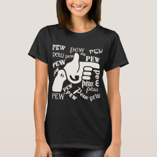 Camiseta Pew Pew Pew de Arma de Dedo #USAPatriotGraphics ©