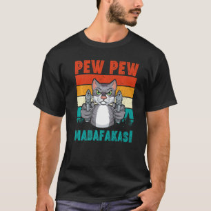 Camiseta Pewer de Gato Engraçado Vintage, Madafakas Gatinho