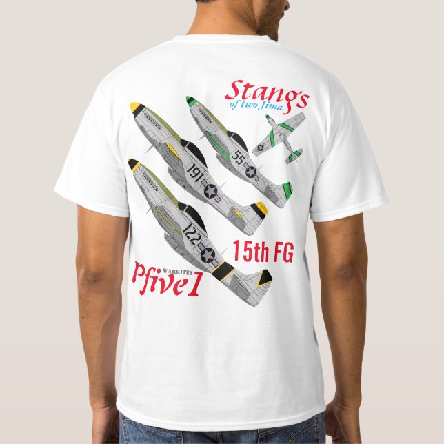 Camiseta Pfive1 Stangs de Iwo Jima 15o FG (Verso)