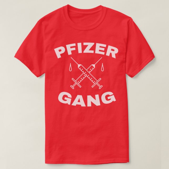 Camiseta Pfizer Gang Funny Vacina (Frente do Design)