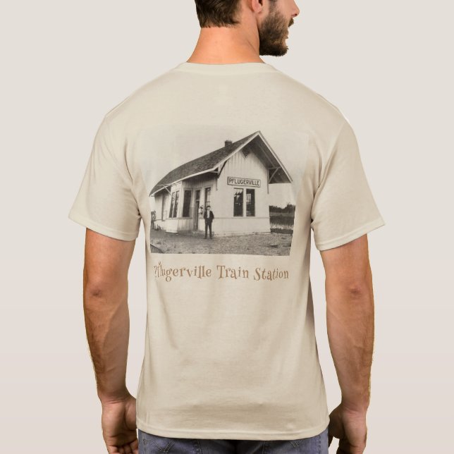 Camiseta Pflugshirt Pflugerville Texas Train Station T-hirt (Verso)
